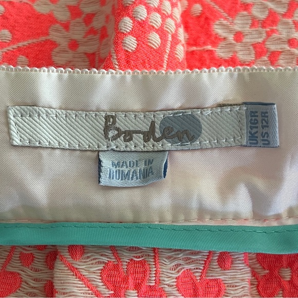 Boden Arianna Skirt in Neon Coral - Size 12R - Picture 4 of 12